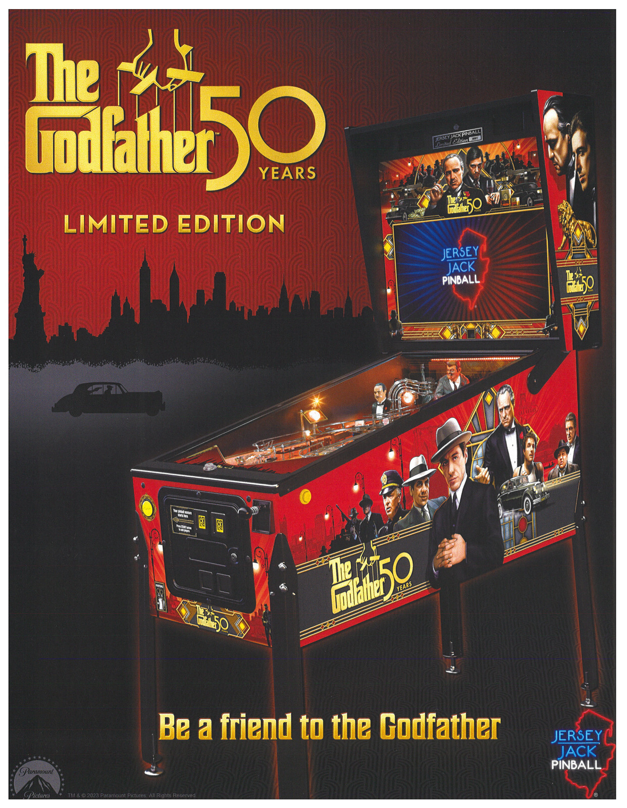 Godfather LE Flipper Jersey Jack Pinball (gebraucht)