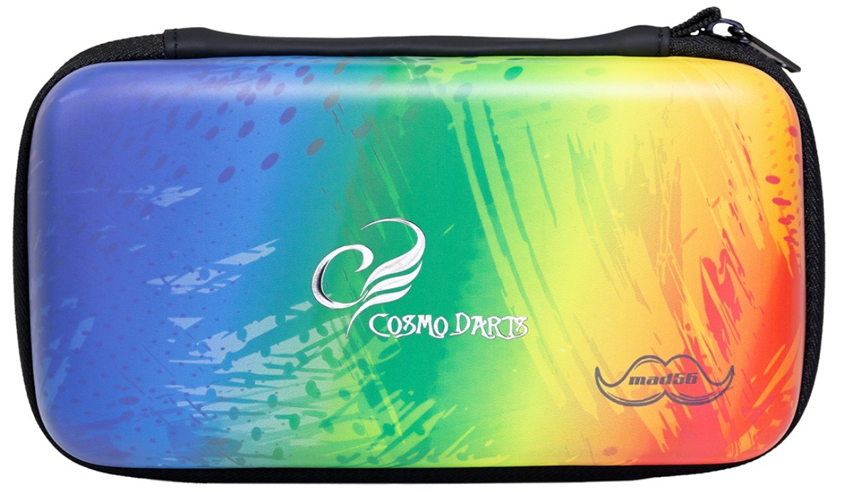 Cosmo Darts Dartcase Clutch Darttasche Rainbow