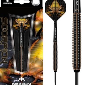 Mission Scorpions Black & Gold Electro Plated Steeldart