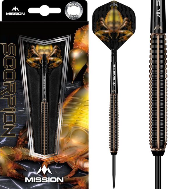 Mission Scorpions Black & Gold Electro Plated Steeldart