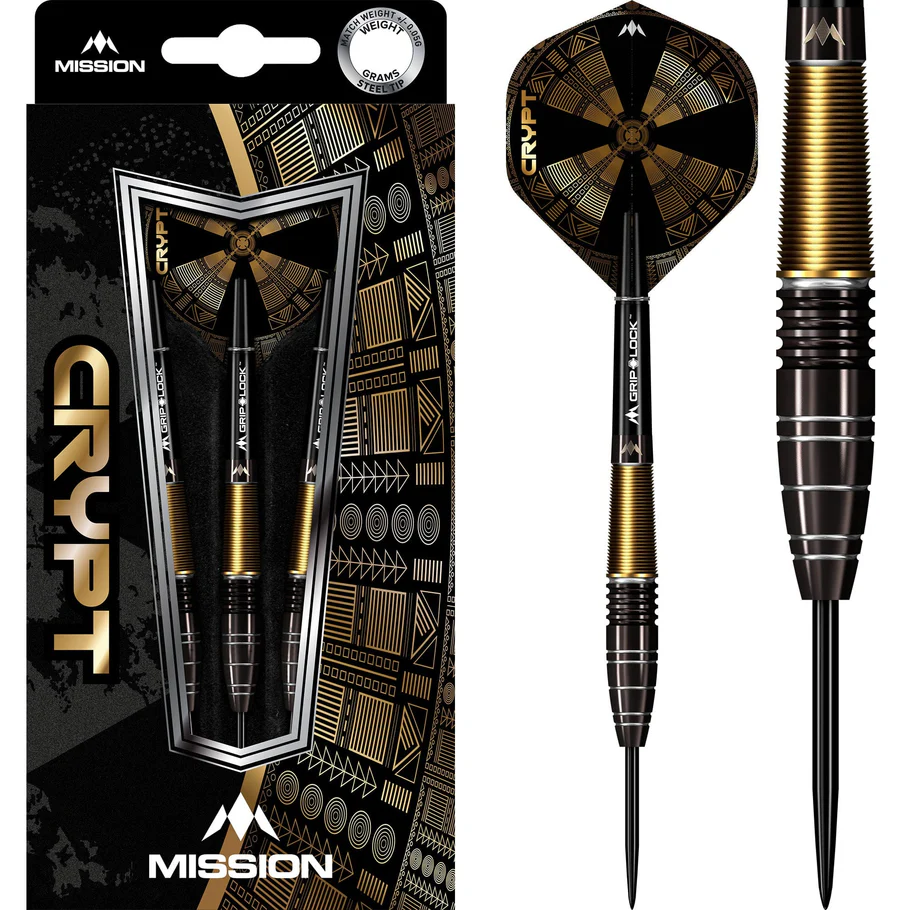 Mission Crypt M1 Black & Gold Steeldart