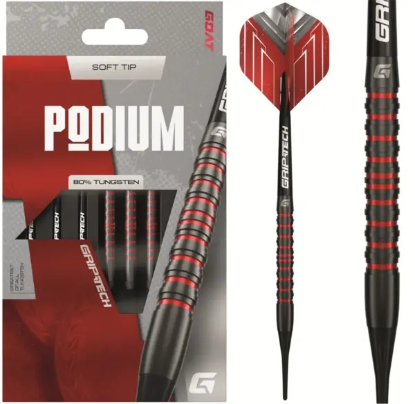 GOAT Podium rot/schwarz Softdart