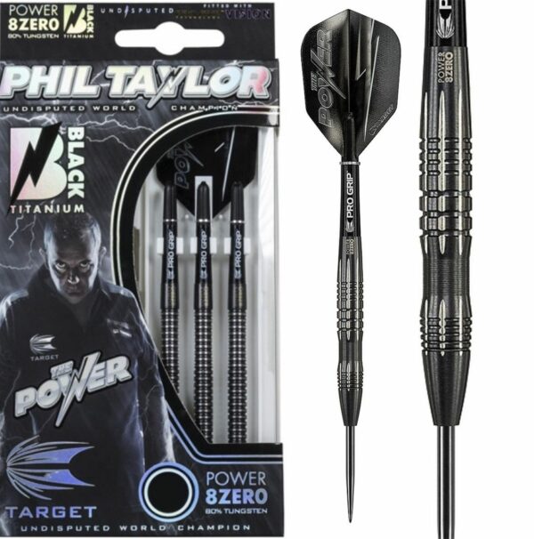 Target Phil Taylor Power 8Zero Black Steeldart